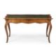 A VICTORIAN BURR WALNUT AND TOOLED LEATHER INSET BUREAU PLAT, SECOND HALF 19TH CENTURY - Image 2 of 3