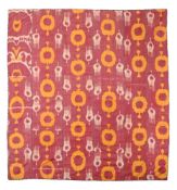 A SILK IKAT PANEL, UZBEKISTAN, CIRCA 1900