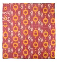 A SILK IKAT PANEL, UZBEKISTAN, CIRCA 1900