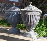 A PAIR OF LEAD URN FINIALS, IN THE MANNER OF ROBERT ADAM, 20TH CENTURY
