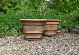 A PAIR OF TERRACOTTA PLANTERS, LATE 20TH CENTURY
