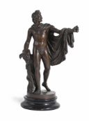 AFTER THE ANTIQUE, A FRENCH BRONZE FIGURE OF THE APOLLO BELVEDERE, LATE 19TH OR EARLY 20TH CENTURY