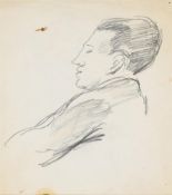 λ VANESSA BELL (BRITISH 1879-1961), STUDY OF A MAN ASLEEP IN A CAFE, VENICE