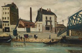 ALPHONSE LEON QUIZET (1885-1955), CANAL D'AUBERVILLIERS