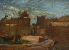 HENRY TONKS (BRITISH 1862-1937), A HARBOUR SCENE