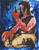 λ JOSEF HERMAN (POLISH/BRITISH 1911-2000), MAN WITH PIPE