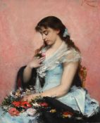 FRANCISCO MIRALLES Y GALUP (SPANISH 1848-1901), PORTRAIT OF A BELLE EPOQUE BEAUTY