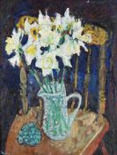 λ ADRIAN RYAN (BRITISH 1920-1998), STILL LIFE WITH NARCISSI AND GRAPES