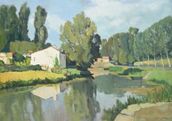 GEORGE ROBIN (FRENCH 1903-1928), SUR LA SEINE NIORTAISE