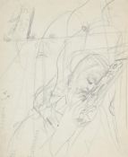 λ SIR STANLEY SPENCER (BRITISH 1891-1959), SHEET OF PORTRAIT STUDIES AND ANGELS