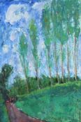 λ ADRIAN RYAN (BRITISH 1920-1998), POPLARS IN WAVENEY VALLEY, SUFFOLK