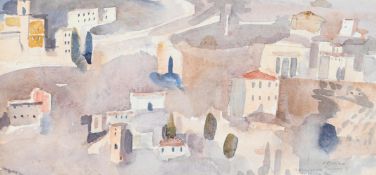 λ JUDY BUXTON (AUSTRALIAN B. 1961), HILLSIDE, SAN GIMIGNANO, TUSCANY: AFTER THE STORM