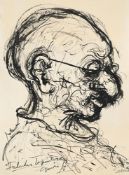 λ FELIKS TOPOLSKI (POLISH 1907-1989), PORTRAIT HEAD OF GANDHI (INDIAN 1869-1948)