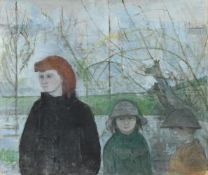 λ ELINOR BELLINGHAM SMITH (BRITISH 1906-1988), GIRL WITH RED HAIR AND TWO CHILDREN