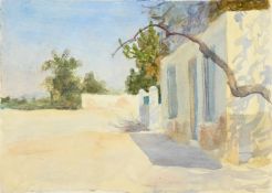 EMILY SARGENT (AMERICAN 1857-1936), GARDEN IN A VILLA, HAMMAMET, TUNISUA