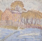 GWEN JOHN (BRITISH 1876-1939), RED HOUSE WITH TREES