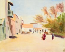 EMILY SARGENT (AMERICAN 1857-1936), MARKET SQUARE, BISKRA, ALGERIA