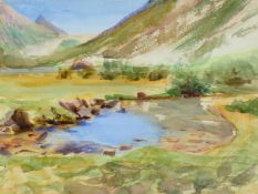 EMILY SARGENT (AMERICAN 1857-1936), A BROOK NEAR PURTUD, VAL D'AOSTA, SWITZERLAND