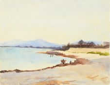 EMILY SARGENT (AMERICAN 1857-1936), ON THE SHORE, HAMMAMET, TUNISIA