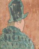 GWEN JOHN (BRITISH 1876-1939), GIRL IN A HAT (BACKVIEW)
