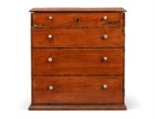 Y A GEORGE III MAHOGANY DOUBLE SIDED APOTHECARY CHEST, CIRCA 1800