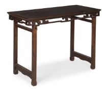A CHINESE HARDWOOD OR HONGMU ALTAR TABLE, PROBABLY FIRST HALF 20TH CENTURY