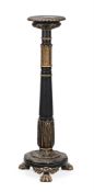 A NAPOLEON III EBONISED WOOD AND COMPOSITION TORCHERE, CIRCA 1870