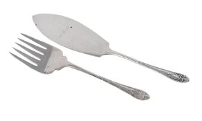 A PAIR OF VICTORIAN SILVER FISH SERVERS