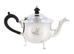 A VICTORIAN SILVER BACHELOR'S TEAPOT