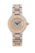 CARTIER, MUST DE CARTIER 21, REF. 1340, A BI-COLOUR BRACELET WATCH