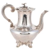 Y A VICTORIAN SILVER COFFEE POT