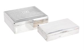 TWO SILVER MOUNTED TABLE BOXES