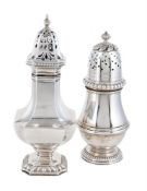 TWO SILVER SUGAR CASTERS