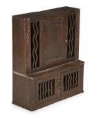 AN OAK MURAL DOLE CUPBOARD, POSSIBLY WELSH, LATE 18TH CENTURY AND LATER