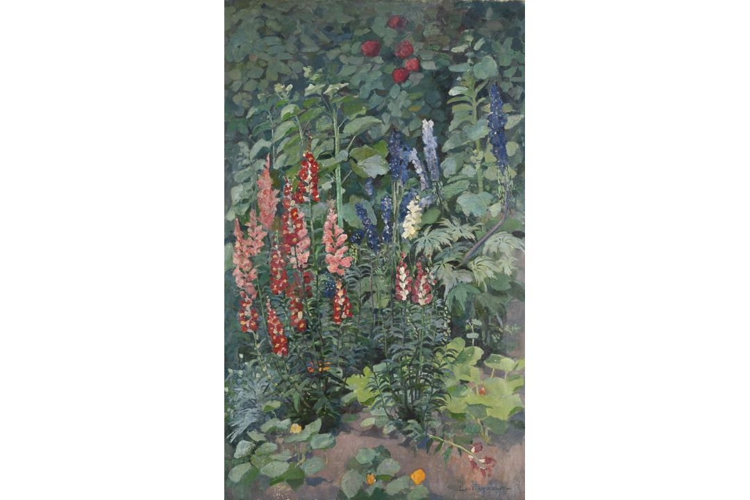 LOUISE RAEMAEKERS (DUTCH 1869-1956) SUMMER FLOWERS, SNAPDRAGONS AND LUPINS - Image 2 of 3