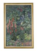 LOUISE RAEMAEKERS (DUTCH 1869-1956) SUMMER FLOWERS, SNAPDRAGONS AND LUPINS