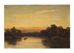 ALFRED DE BREANSKI (BRITISH 1852-1928), SUNSET, LALEHAM ON THAMES