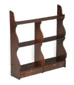 A SET OF GEORGE III MAHOGANY HANGING SHELVES, CIRCA 1780