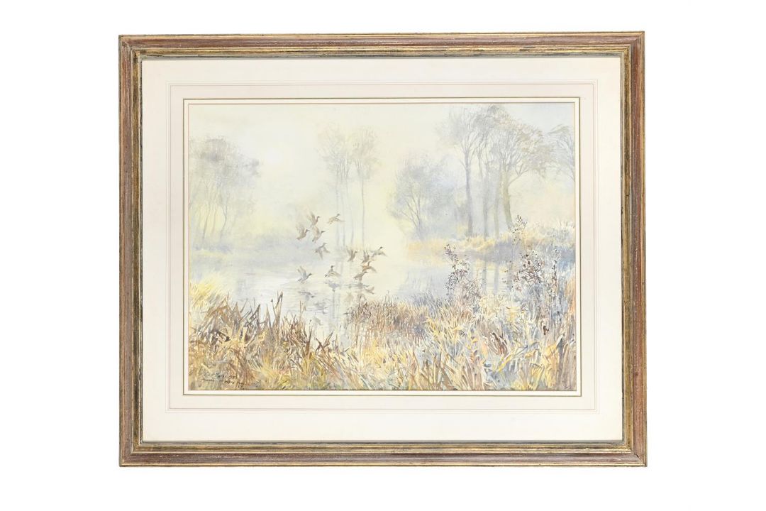 λ TIM SCOTT BOLTON (BRITISH B. 1947), MALLARD, PYTHOUSE POND - Image 1 of 3
