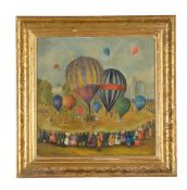 FRENCH SCHOOL (EARLY 20TH CENTURY), HOT AIR BALLOON SHOW