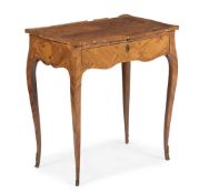 Y A LOUIS XV OR XVI TRANSITIONAL PERIOD TULIPWOOD AND MARQUETRY SIDE TABLE, SECOND HALF 18TH CENTURY