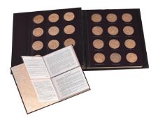 CHAUCER AND THE CANTERBURY TALES, A SET OF THIRTY SIX BRONZE MEDALLIONS