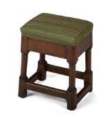 A FRENCH WALNUT RECTANGULAR STOOL, 17TH CENTURY