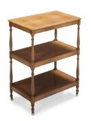 A VICTORIAN MAHOGANY THREE TIER ETAGERE, 19TH CENTURY