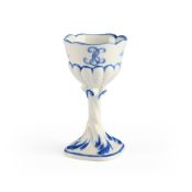 A CHANTILLY BLUE AND WHITE EGG CUP, SECOND QUARTER 18TH CENTURY