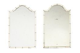 Y A MATCHED PAIR OF EDWARDIAN IVORY VENEER FRAMED EASEL DRESSING MIRRORS, EARLY 20TH CENTURY