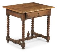 A FRUITWOOD AND WALNUT SIDE TABLE, FRENCH, LATE 17TH CENTURY