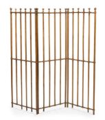 A VICTORIAN ASH THREE FOLD SCREEN, LATE 19TH CENTURY
