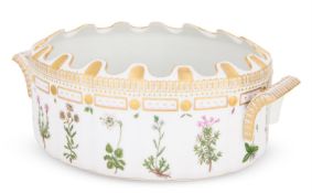 A ROYAL COPENHAGEN FLORA DANICA PORCELAIN WINE GLASS COOLER
