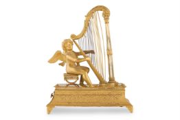 Y A PALAIS ROYALE CHERUB WITH HARP MUSIC BOX STAND